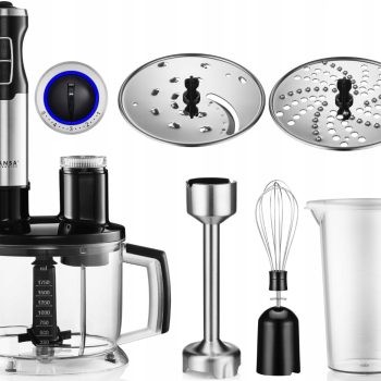 Hand blender Transa Electronics BlendaFresh 1500 W silver/gray