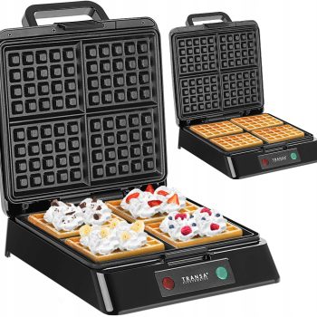 Waffle Maker Transa Electronics FourWaffles black 1500 W